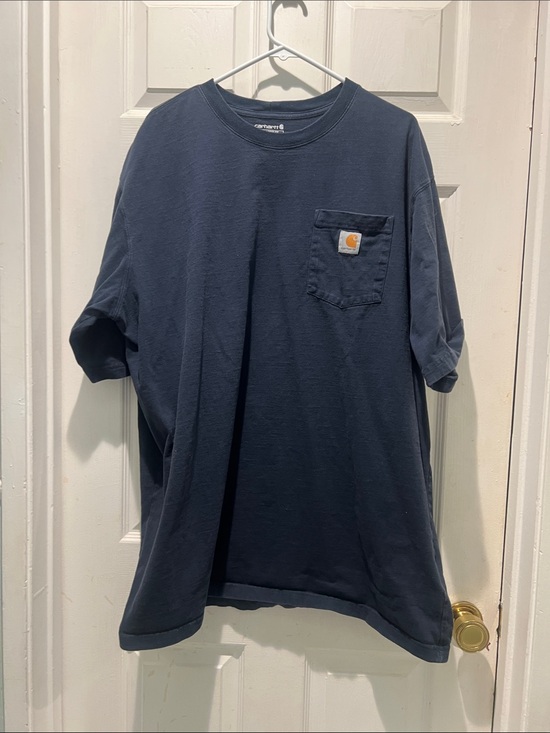 Carhartt Other - Carhartt Loose Fit Navy Short-Sleeve Pocket Tee with Logo Patch